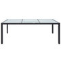 Voir la diapositive 2 : VIDAXL Table a dîner d'exterieur Noir 200x150x74 cm Resine tressee