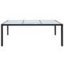 Voir la diapositive 2 : VIDAXL Table a dîner d'exterieur Noir 200x150x74 cm Resine tressee