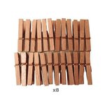 Graine créative 192 mini pinces à linge bois 3 cm - Cuivrées