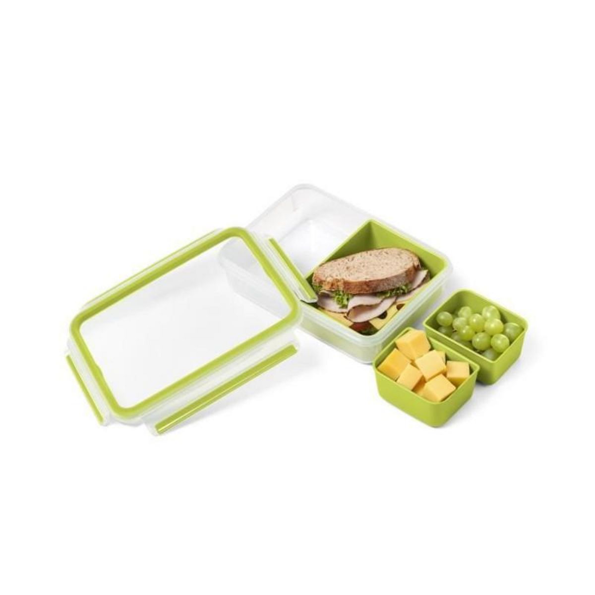 TEFAL TEFAL Masterseal To Go Lunch Box, Boîte a déjeuner 1,2 L, 3 compartiments, 100% hermétique, Sans BPA, Garantie 30 ans K310041