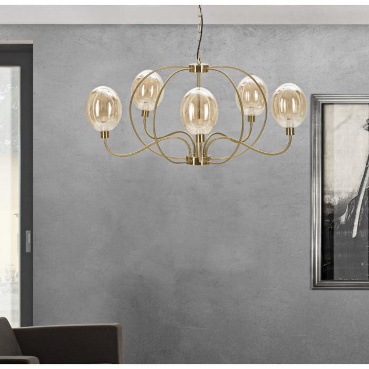 Paris Prix Lampe Suspension Design  Vienna  100cm Or
