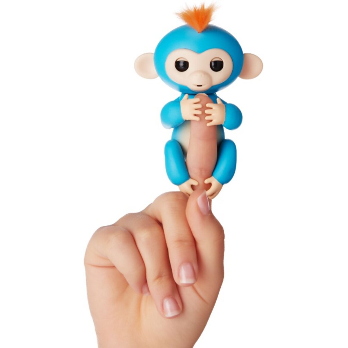 Fingerlings Bébé singe interactif bleu 12 cm