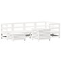 Voir la diapositive 2 : VIDAXL Salon de jardin 7 pcs blanc bois de pin massif
