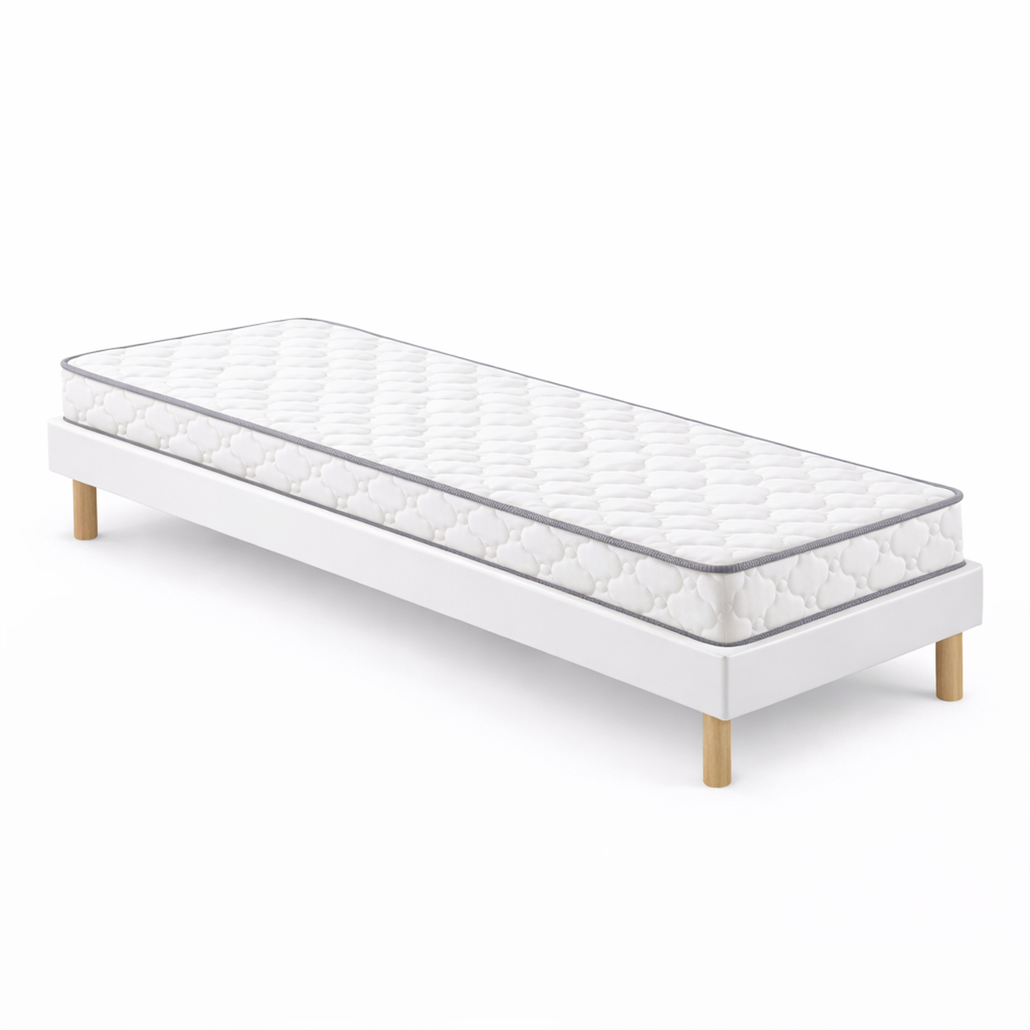 Voir la diapositive 2 : KING OF DREAMS Ensemble Sommier Tapissier et Matelas Soutien Très Ferme