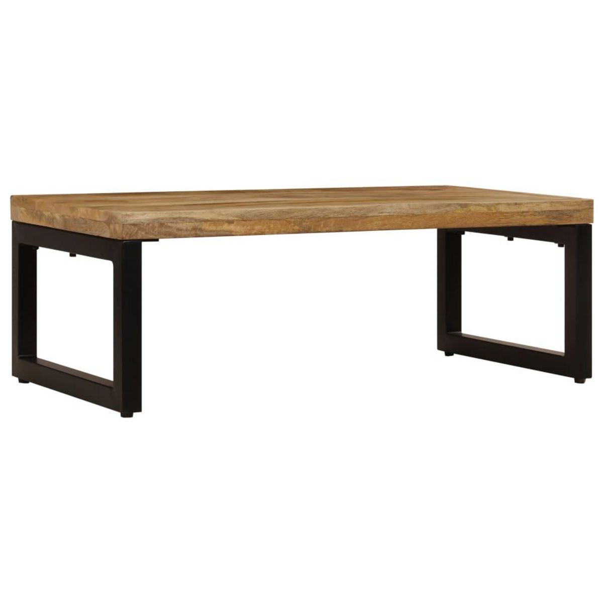 VIDAXL Table basse 100x50x35 cm Bois de manguier solide et acier