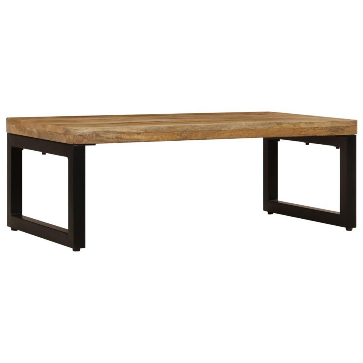 VIDAXL Table basse 100x50x35 cm Bois de manguier solide et acier