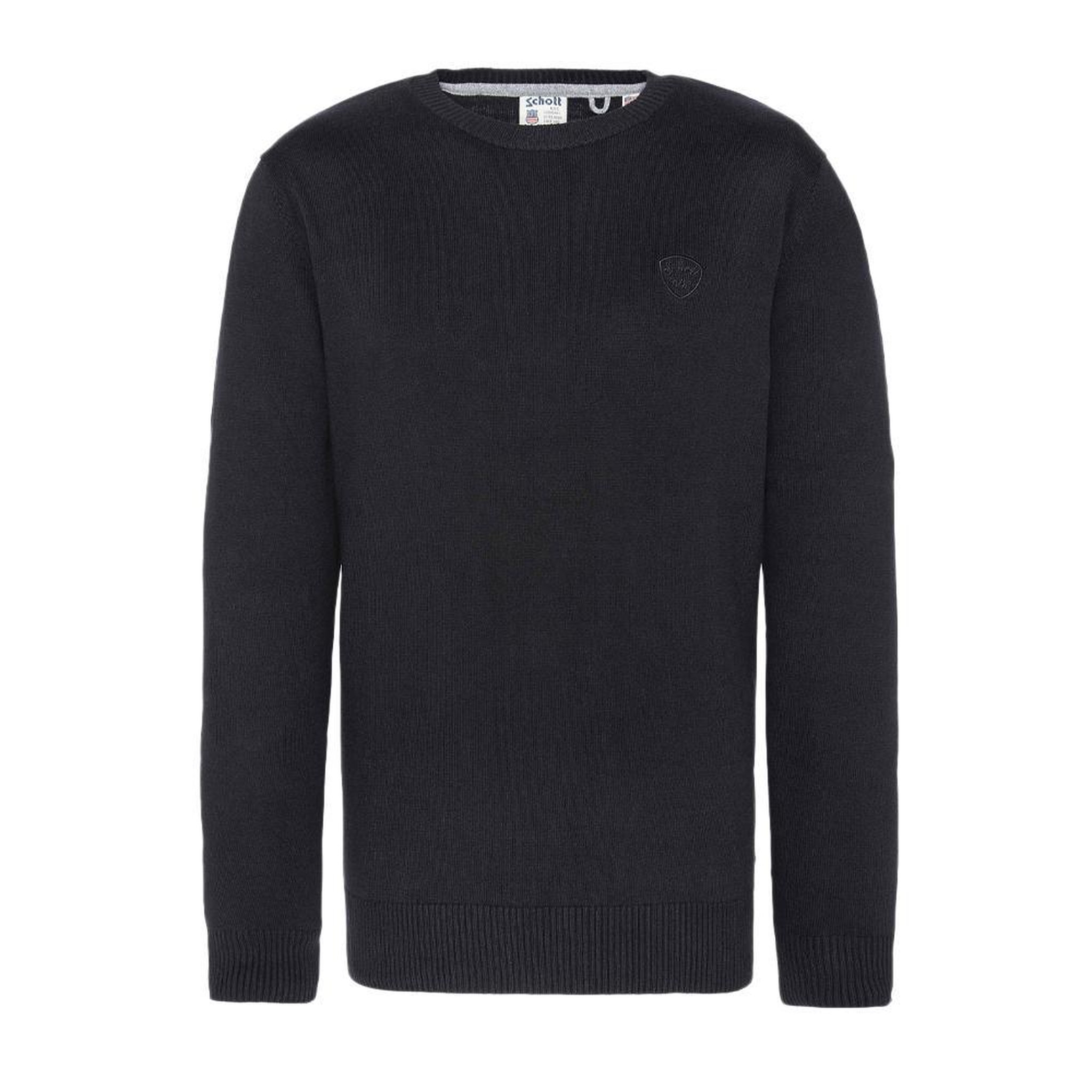 Schott Pull Noir Homme Schott PLB100. Coloris disponibles : Noir