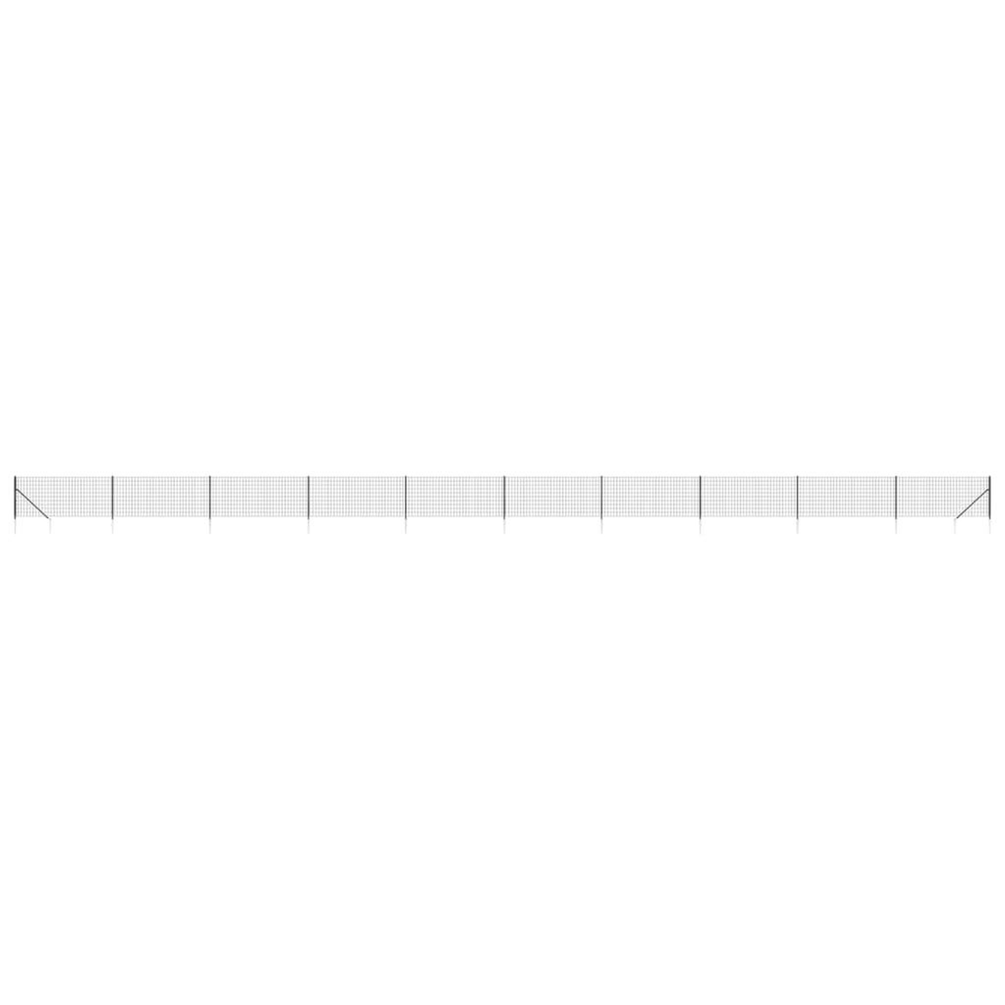 Voir la diapositive 2 : VIDAXL Cloture en treillis metallique et ancrage anthracite 1x25 m