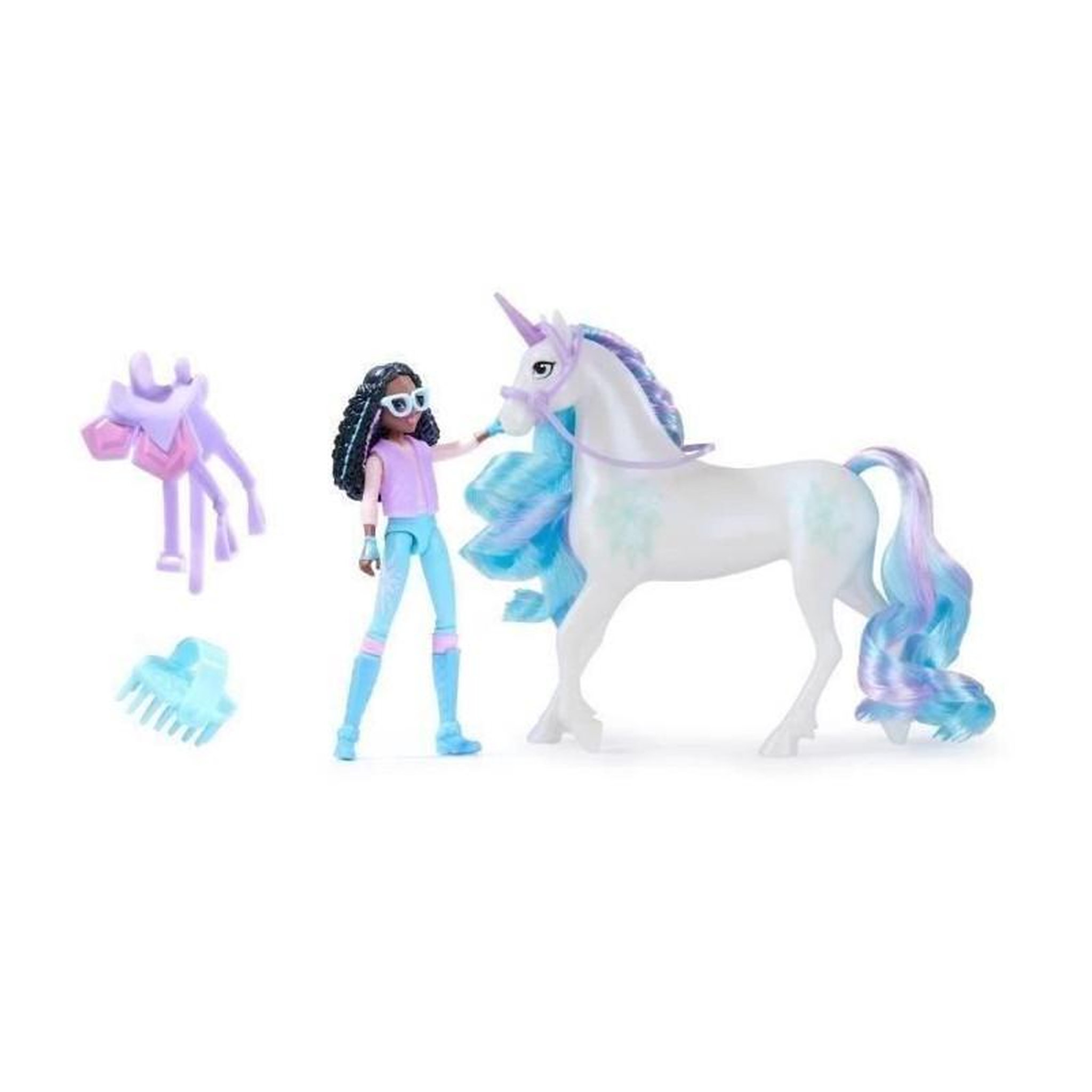 Voir la diapositive 2 : Spin Master SPIN MASTER COFFRET LICORNE ET POUPEE GLACIER ET LAYLA Unicorn Academy