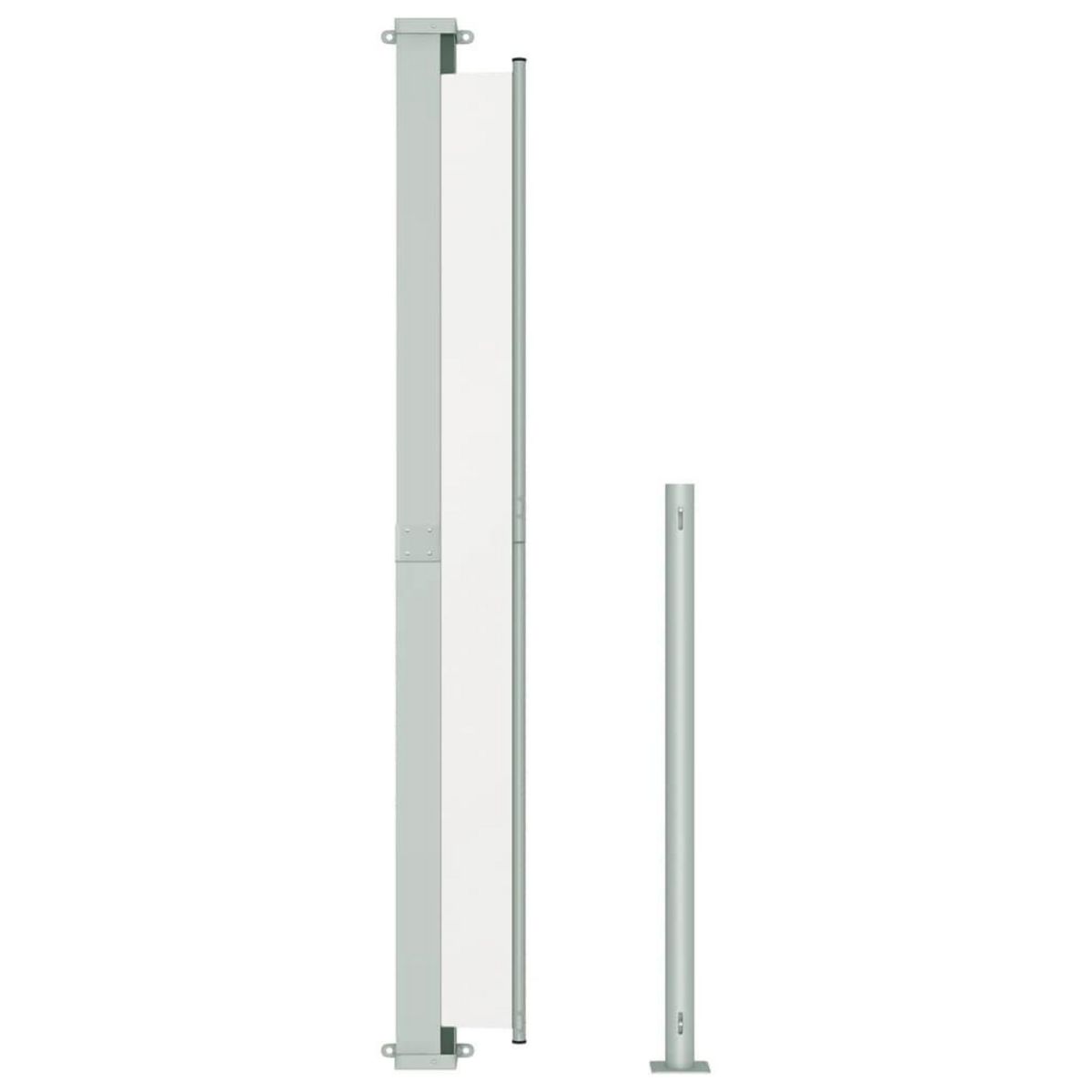 VIDAXL Auvent lateral retractable de patio 200x500 cm Creme