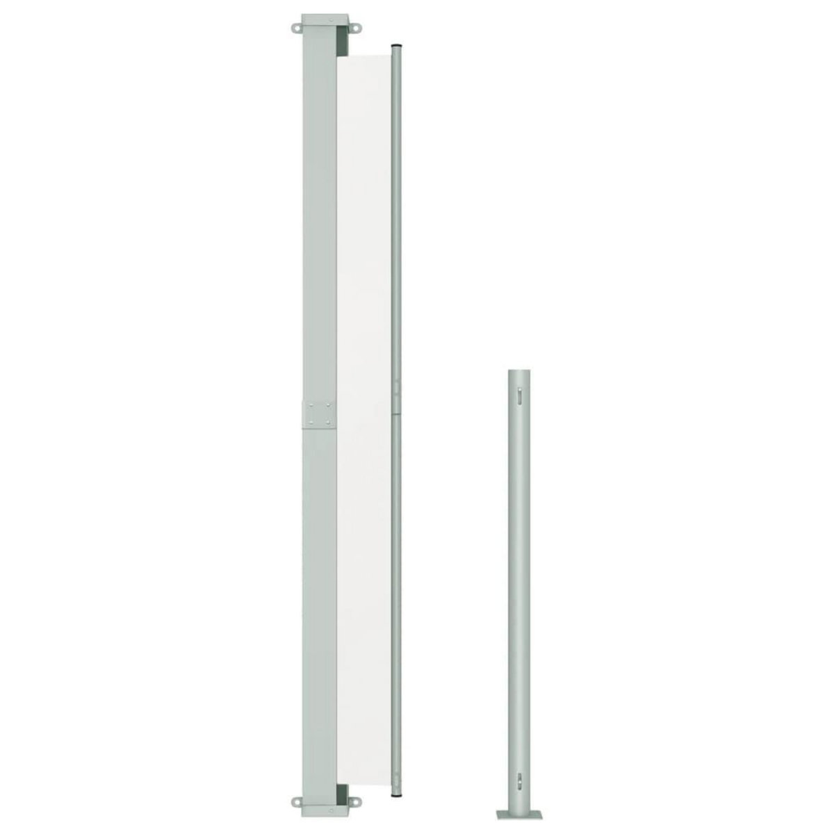 VIDAXL Auvent lateral retractable de patio 200x500 cm Creme