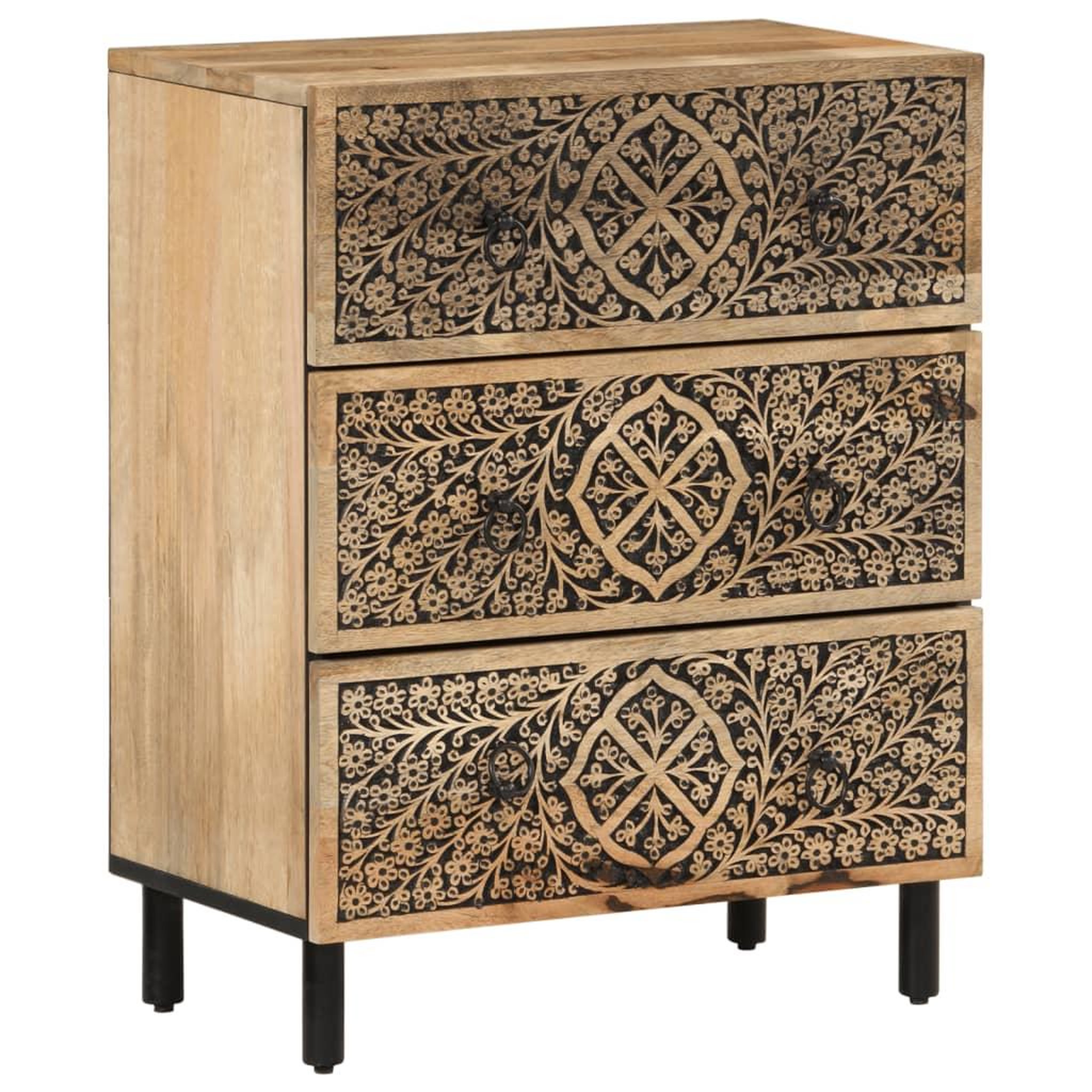 Voir la diapositive 2 : VIDAXL Armoire laterale 60x33x75 cm bois massif de manguier