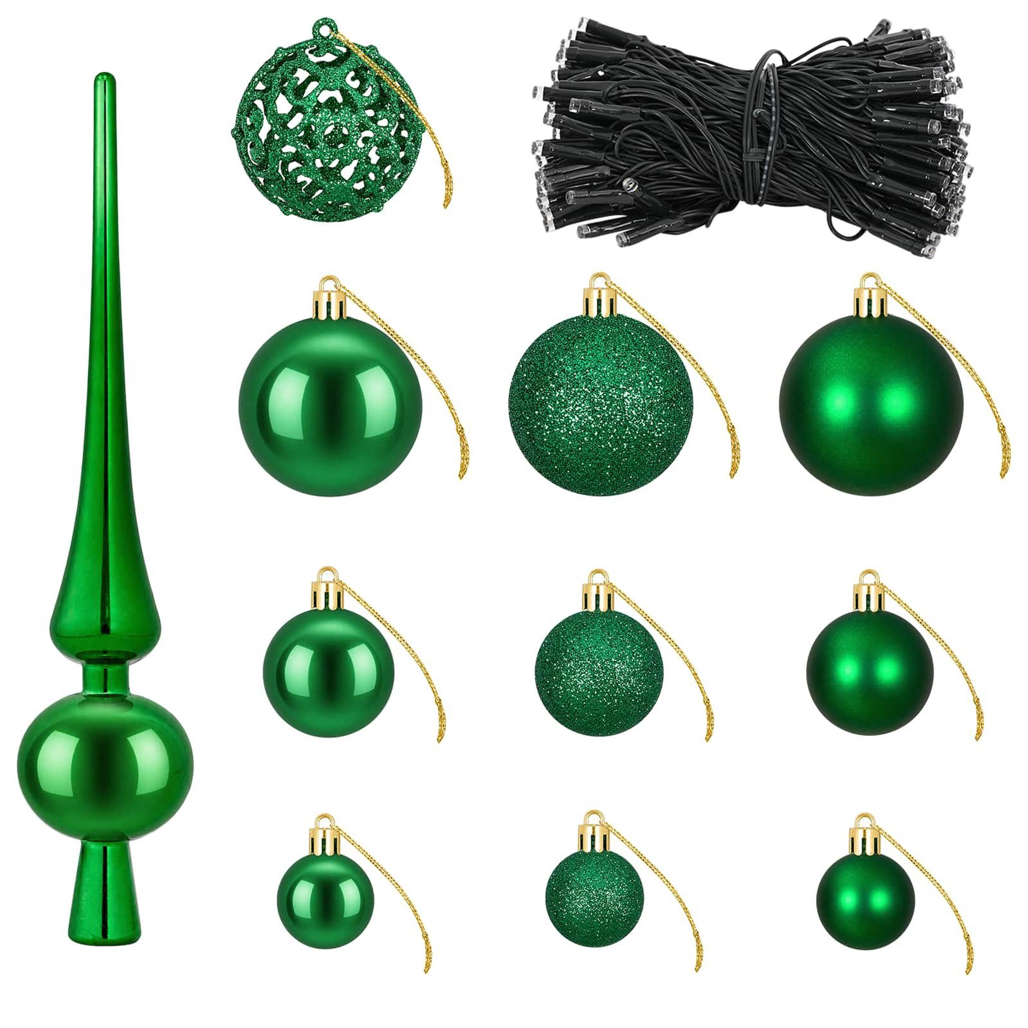 Voir la diapositive 6 : VIDAXL Ensemble de Boules de Noël 61 pc Vert Diam. 6 cm Plastique