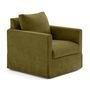 Voir la diapositive 4 : LISA DESIGN Serena - fauteuil déhoussable en velours texturé