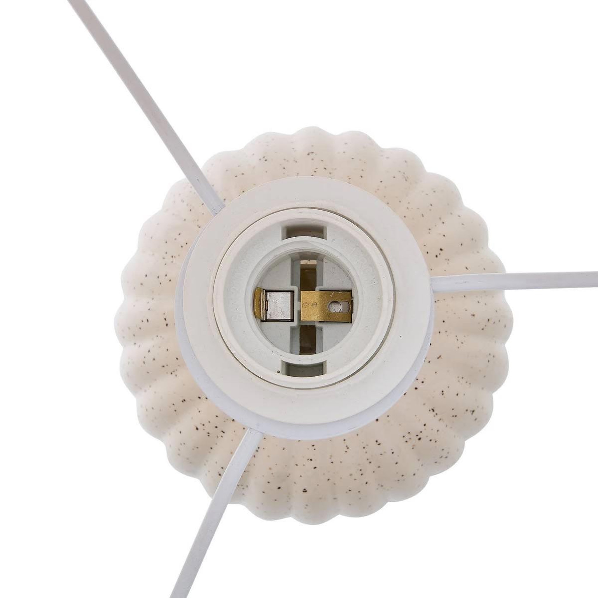 Voir la diapositive 3 : ATMOSPHERA Lampe Moucheté en Céramique  Kenan  43cm Beige