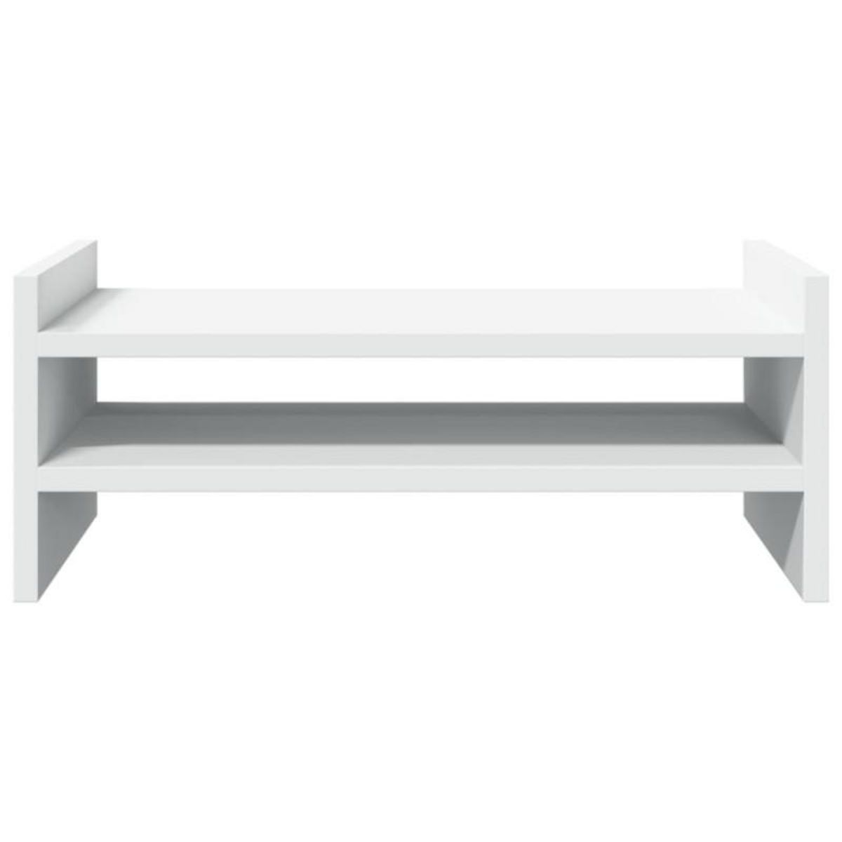 VIDAXL Support de moniteur blanc 50x27x20 cm bois d ingénierie