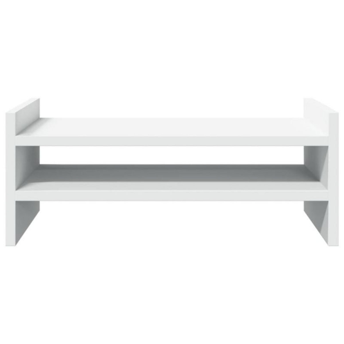 VIDAXL Support de moniteur blanc 50x27x20 cm bois d ingénierie