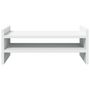 Voir la diapositive 4 : VIDAXL Support de moniteur blanc 50x27x20 cm bois d ingénierie