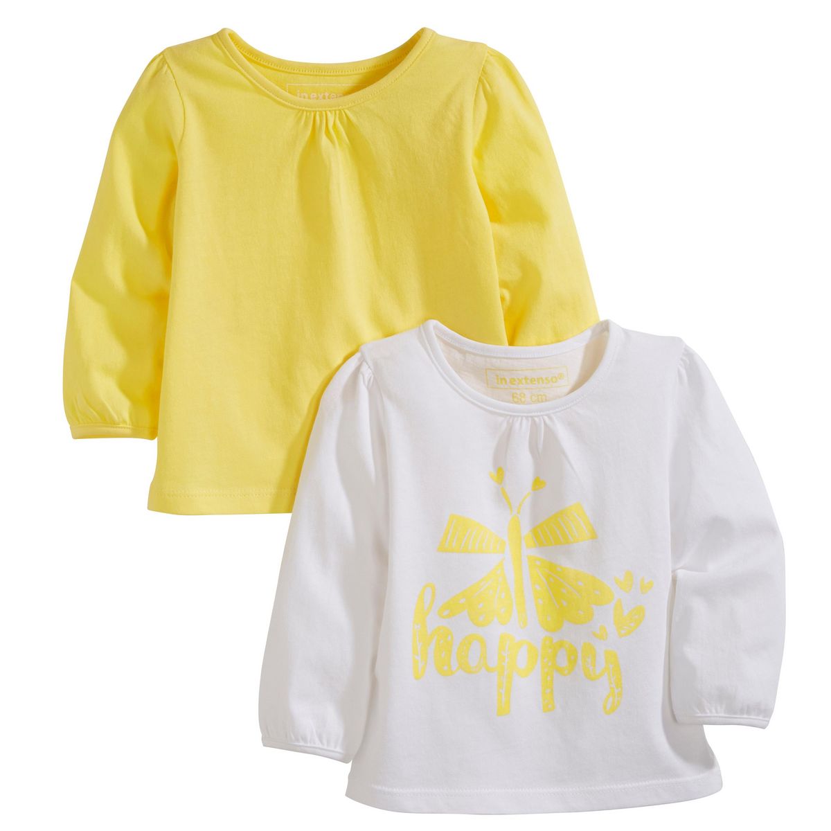 IN EXTENSO Lot de 2 tee-shirts manches longues bébé fille