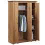 Voir la diapositive 3 : VIDAXL Garde-robe a 3 portes 118x50x171,5 cm Pin Assortiment Panama