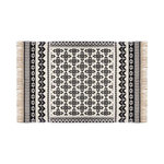 ATMOSPHERA Tapis Déco à Franges  Pailo  120x170cm Noir & Blanc