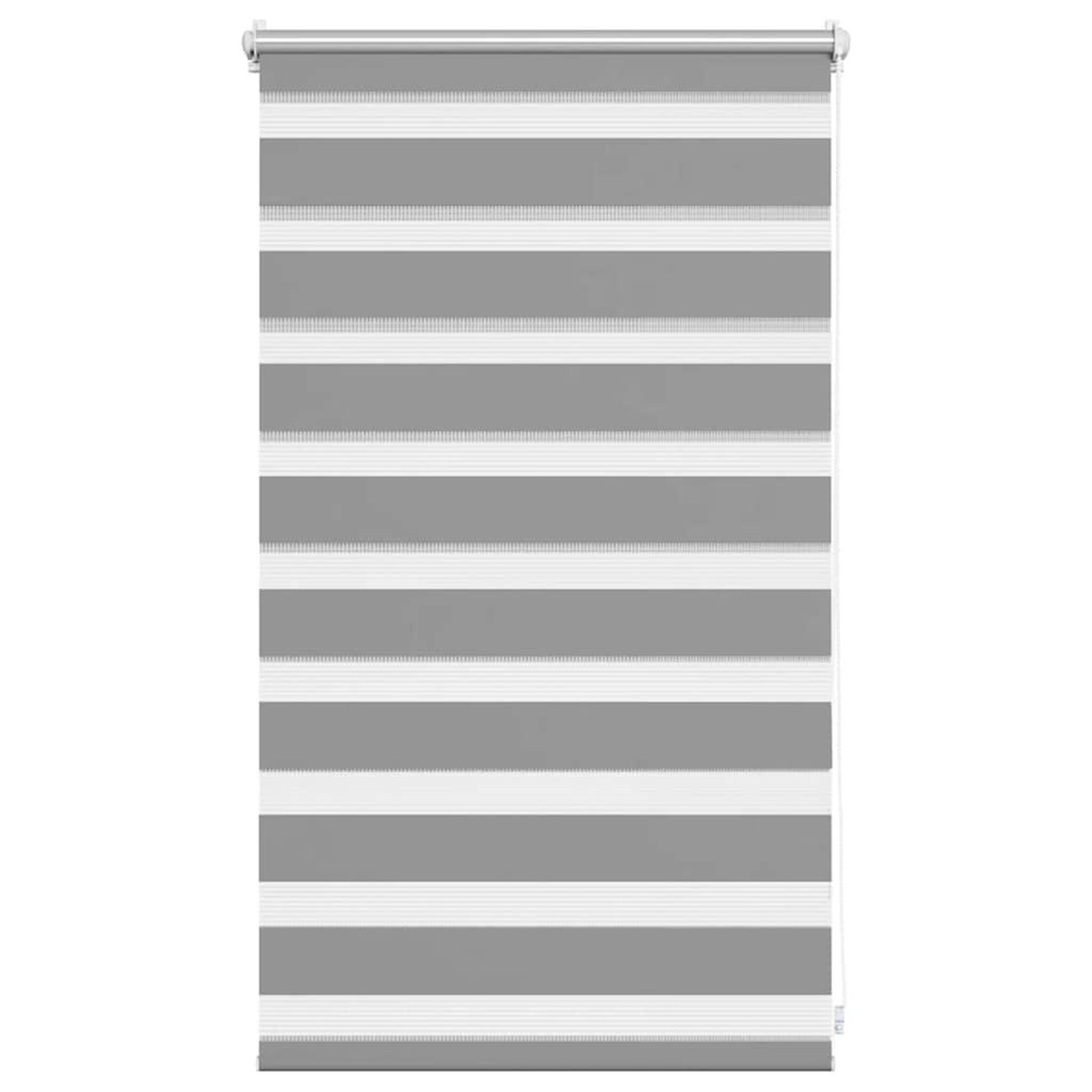 VIDAXL Store venitien zebre 50,9 x 100 cm, largeur du tissu 46,7 cm, gris