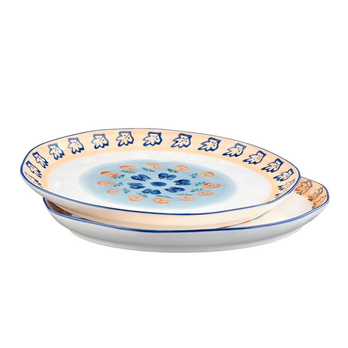 BJORN Plateau de service NAPOLI Ø30cm - 2 pièces - Agrume