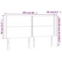 Voir la diapositive 6 : VIDAXL Tete de lit a LED Marron fonce 203x16x118/128 cm Tissu