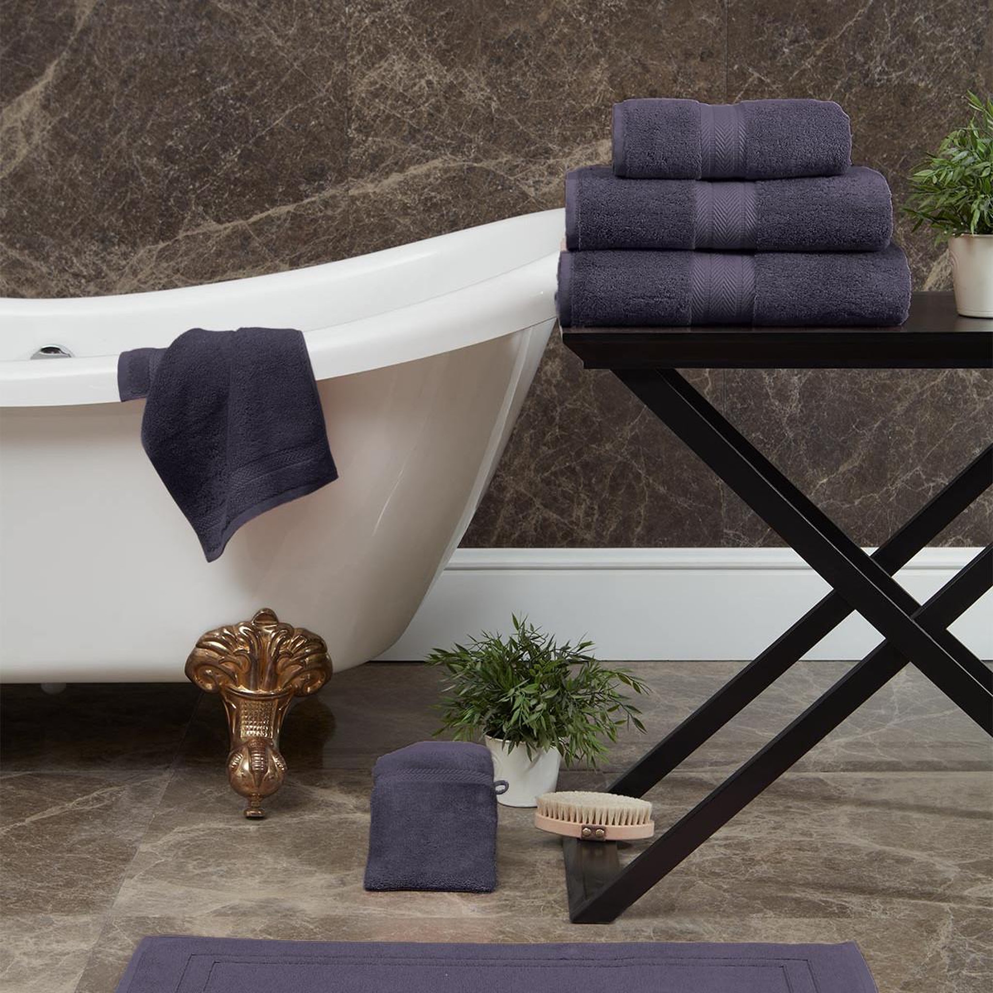 Voir la diapositive 4 : Sensei Maison Maxi drap de bain 550 g/m² LUXURY - 100x150 cm