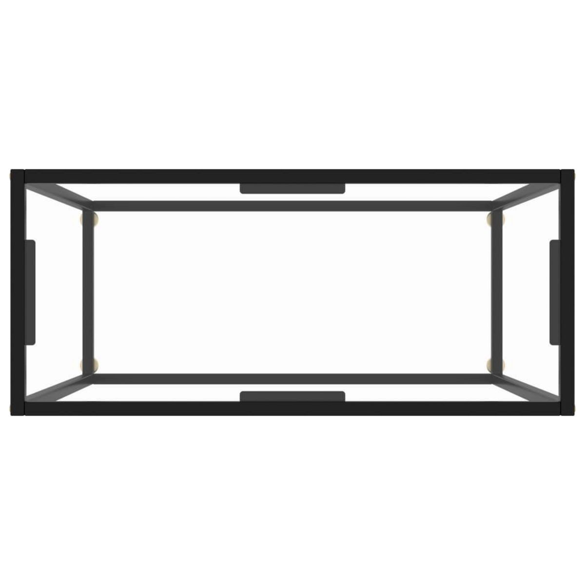 VIDAXL Table console Transparent 80x35x75 cm Verre trempe