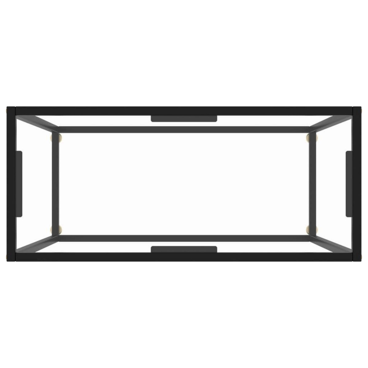 VIDAXL Table console Transparent 80x35x75 cm Verre trempe