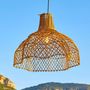 Voir la diapositive 2 : Lumisky Suspension d'extérieur avec cable ARIA Beige Rotin D60 cm
