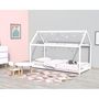 Voir la diapositive 2 : Ensemble Lit cabane en bois massif 90 x 190 cm LOUIS + matelas mousse 90X190 cm DIONE