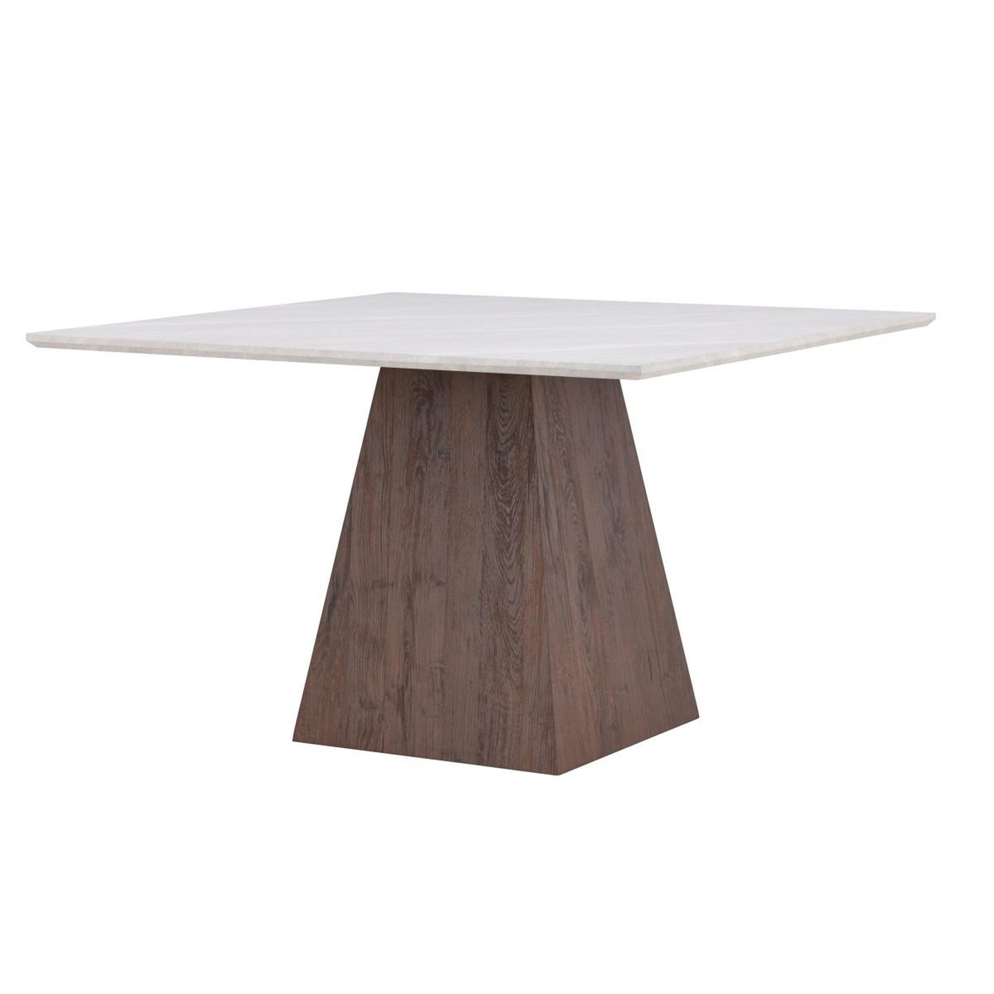 Voir la diapositive 3 : Paris Prix Table de repas effet pierre  cael  120cm gris & moka