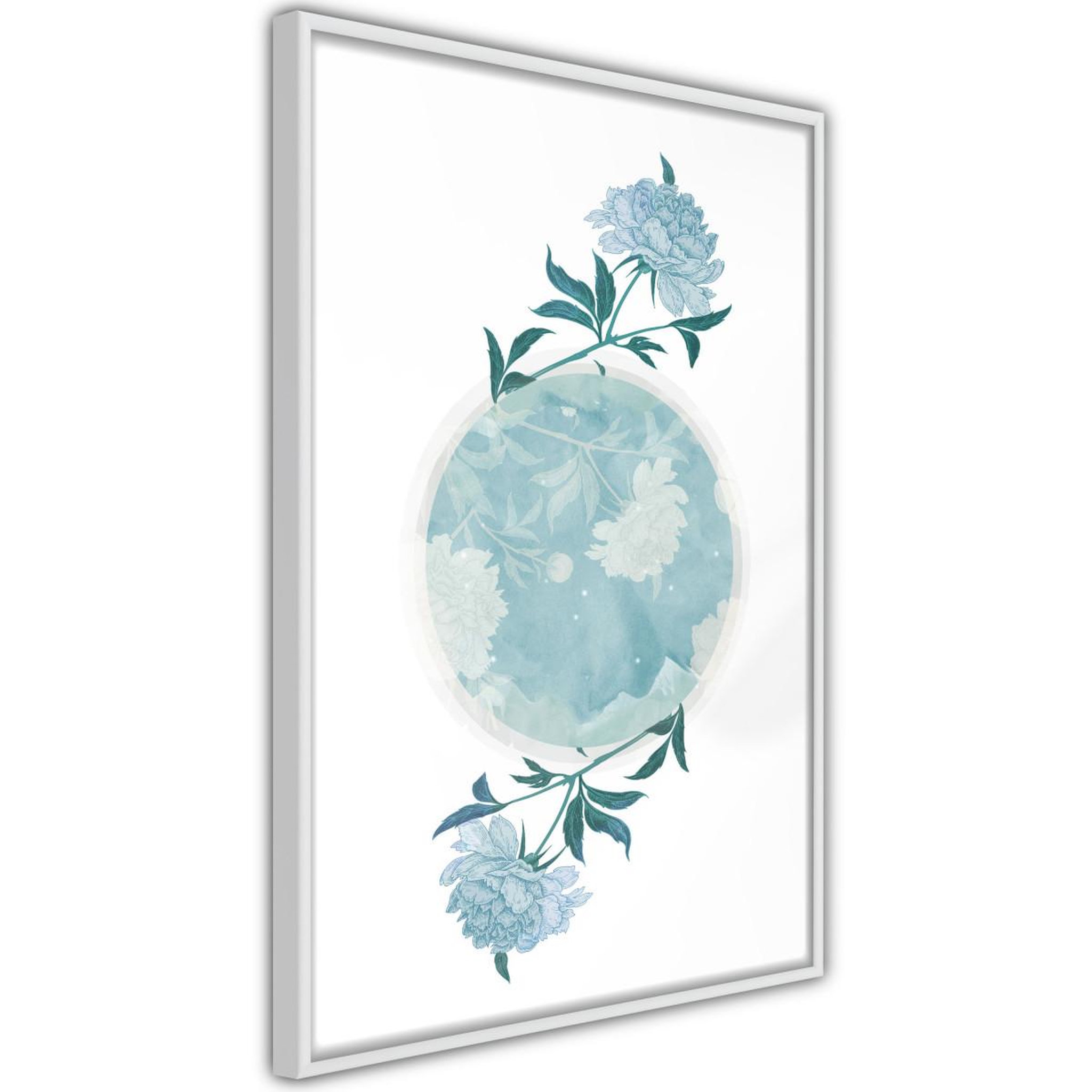 Paris Prix Affiche murale encadrée  world in shades of blue