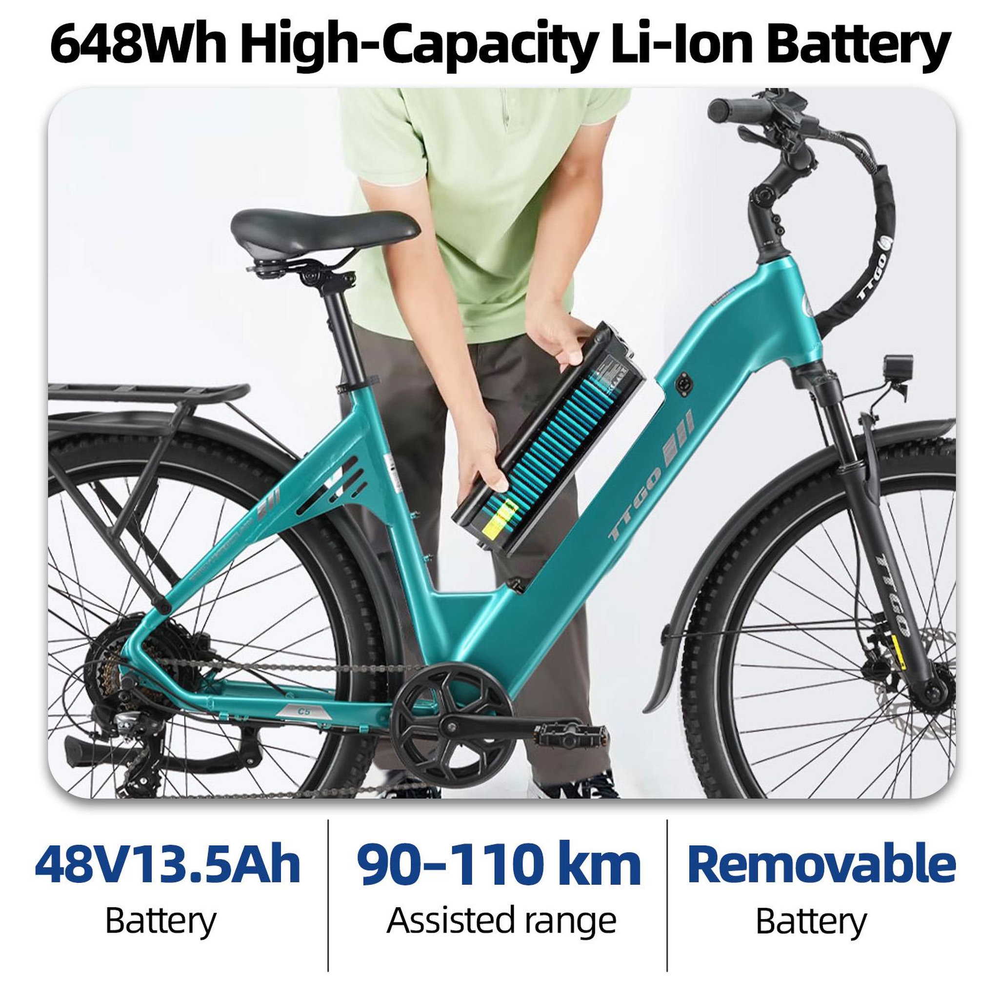 Voir la diapositive 5 : TTGO Vélo électrique TTGO C5 250 W