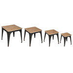 ATMOSPHERA 4 Tables d'appoint industrielles Torof. Coloris disponibles : Noir