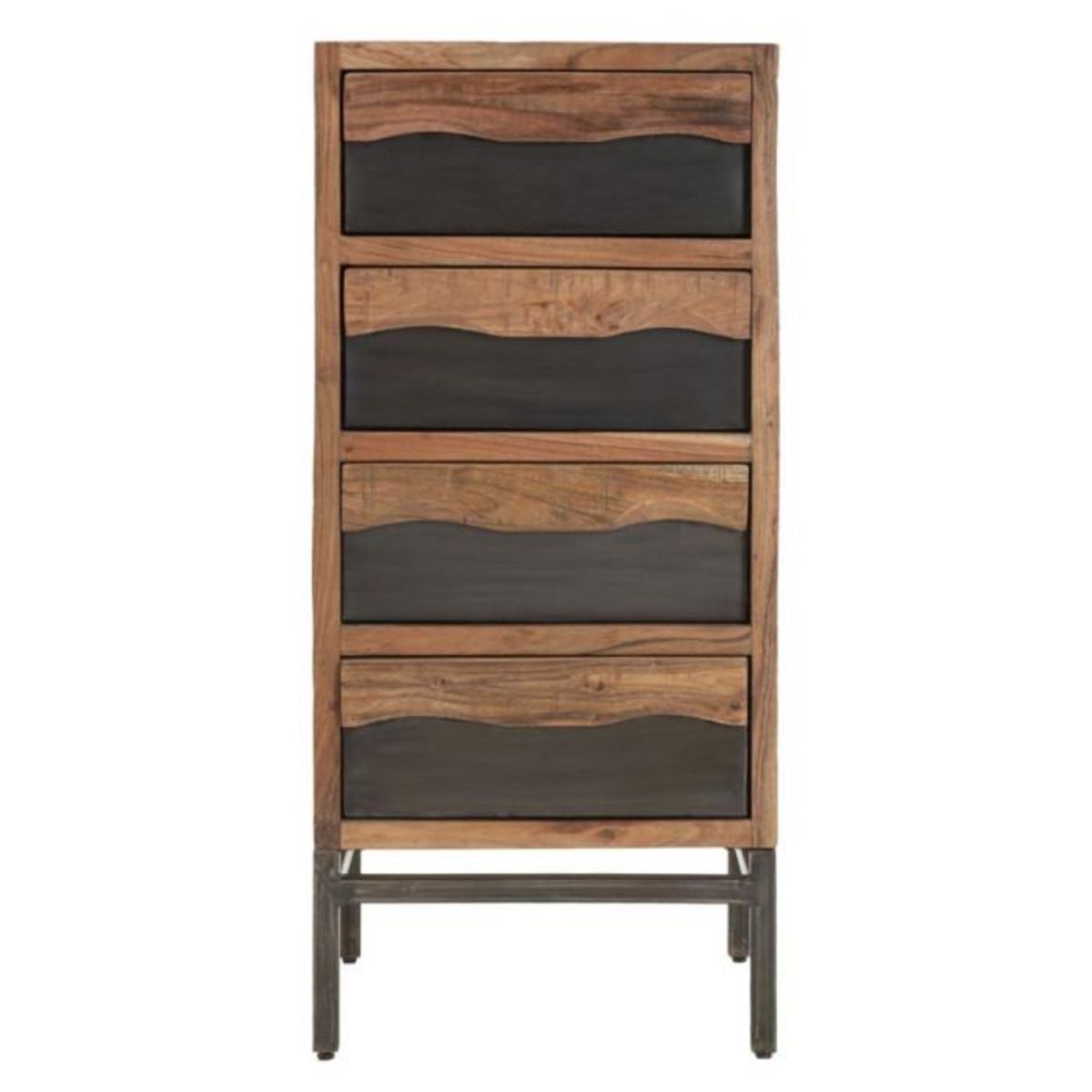 Paris Prix Commode 4 Tiroirs en Bois   Yellowstone  100cm Marron