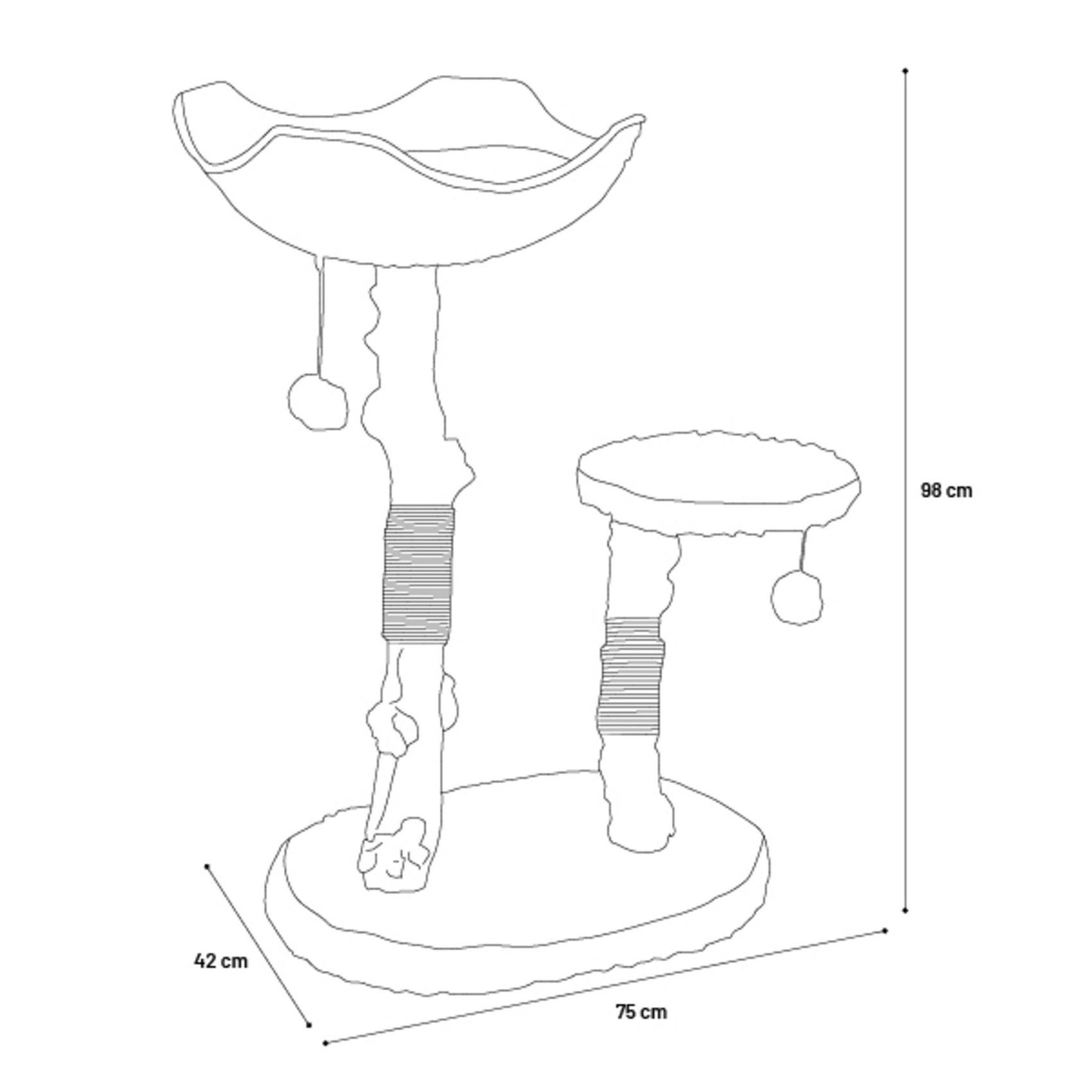 Voir la diapositive 4 : Eden Arbre a chat design avec corde et panier