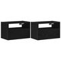 Voir la diapositive 2 : VIDAXL Tables de chevet murales 2 pcs noir 45x26x28,5 cm