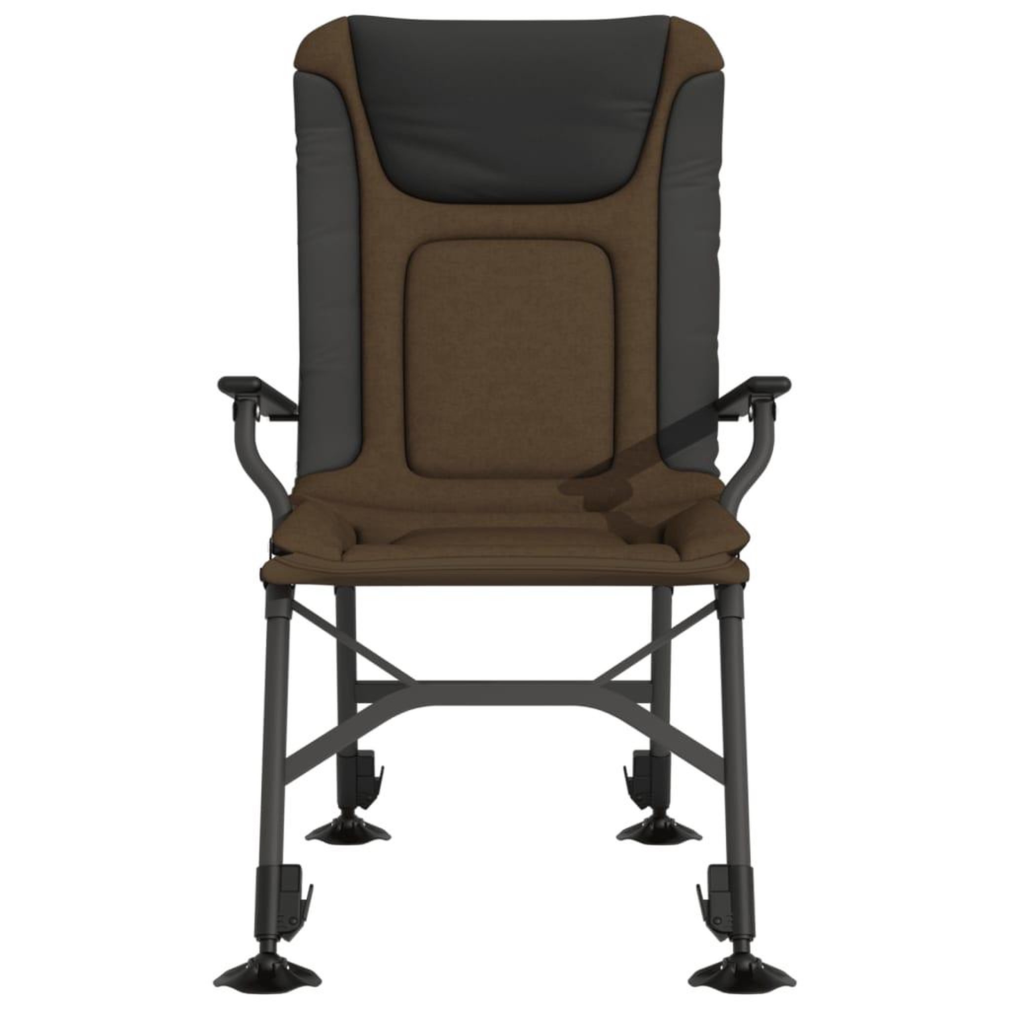 Voir la diapositive 3 : VIDAXL Chaise de peche avec accoudoir pliable taupe
