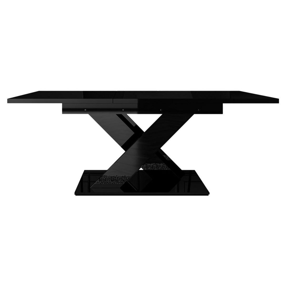 BEST MOBILIER Buriti - table à manger extensible - noir - 4 à 6 personnes