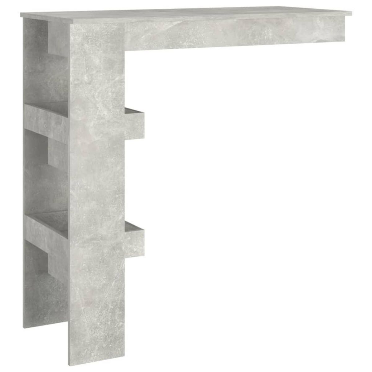 VIDAXL Table de bar murale Gris Beton 102x45x103,5cm Bois d'ingenierie