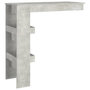 Voir la diapositive 5 : VIDAXL Table de bar murale Gris Beton 102x45x103,5cm Bois d'ingenierie
