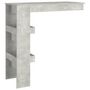 Voir la diapositive 5 : VIDAXL Table de bar murale Gris Beton 102x45x103,5cm Bois d'ingenierie
