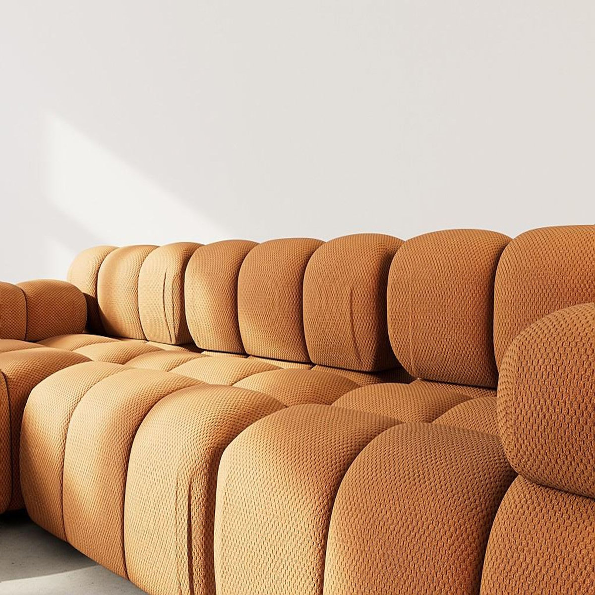 LISA DESIGN Ruby - canapé modulable d'angle gauche 4 places en velours texturé