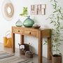 Voir la diapositive 6 : Paris Prix Console en Bois 2 Tiroirs  Ajmal  120cm Naturel