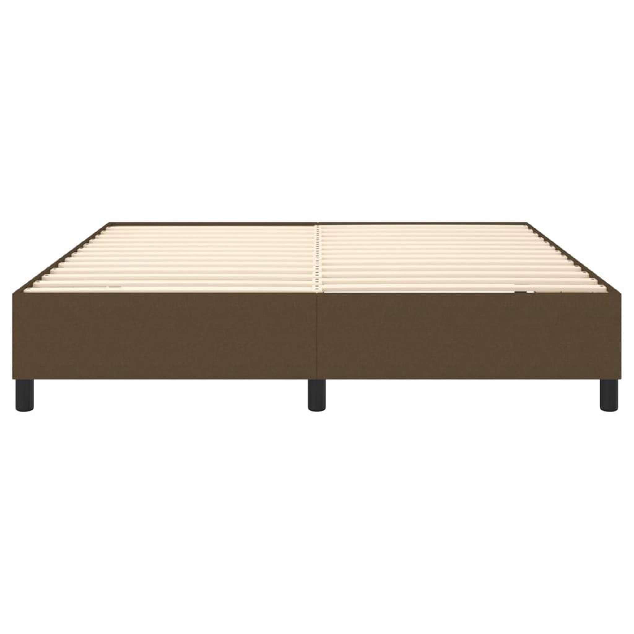 Voir la diapositive 5 : VIDAXL Cadre de lit sans matelas marron fonce 180x200 cm tissu