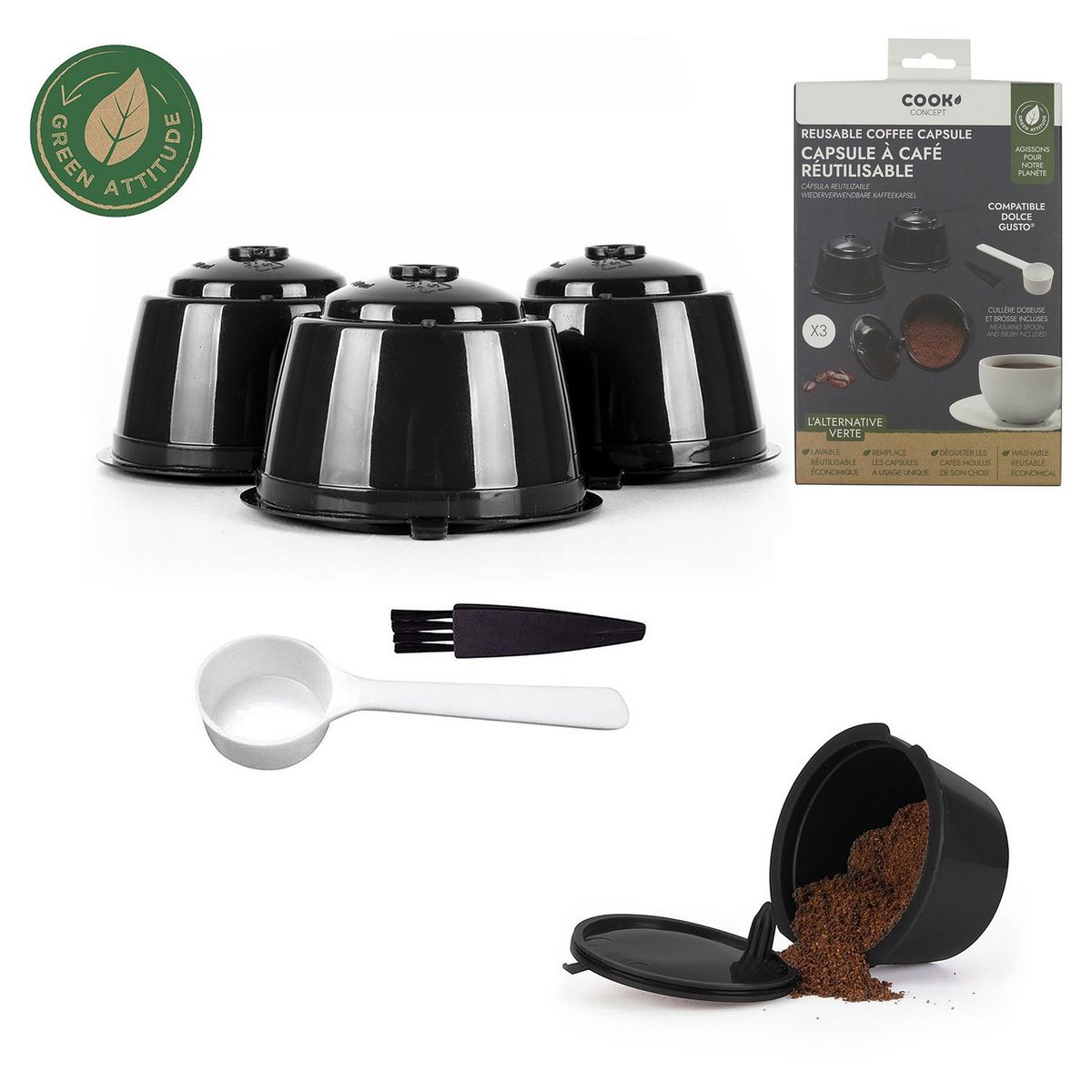 Capsule réutilisable compatible dolce gusto x3