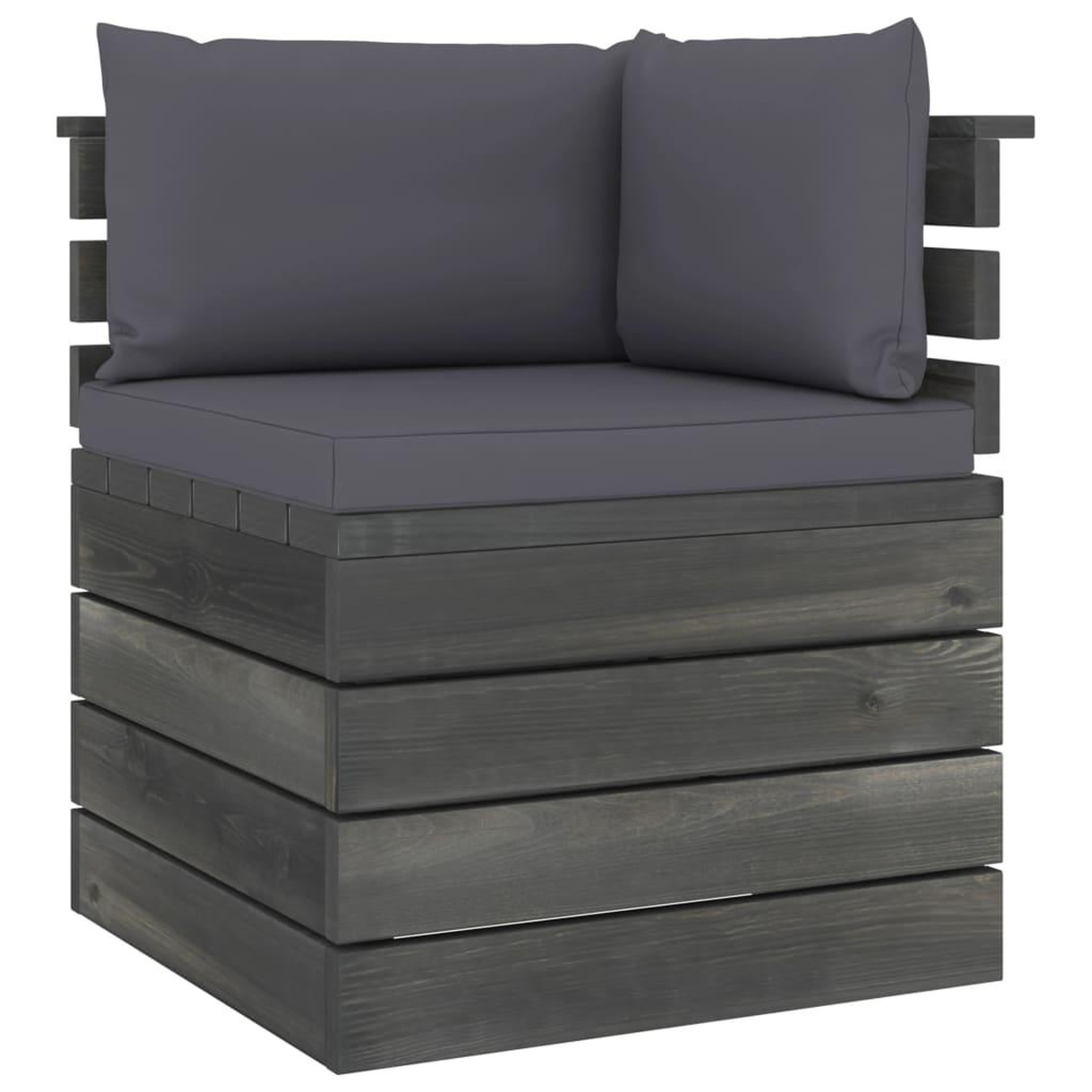 Voir la diapositive 4 : VIDAXL Salon palette de jardin 5 pcs avec coussins Bois de pin massif